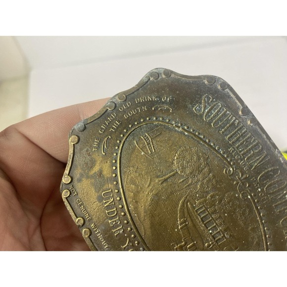 Southern Comfort Under Your Belt Whiskey Advertisement Belt Buckle Bergamot - Picture 5 of 6